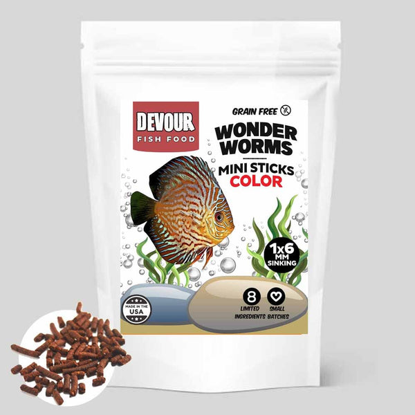 YFS WonderWorms Grain Free Mini Color Sticks Fish Food